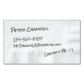 ナプキン通話 マグネット名刺 (正面)