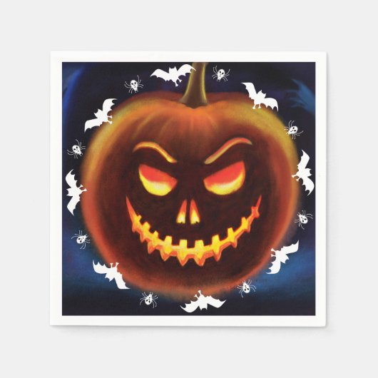 ナプキン·フォー·ハローウィンパーティモンスター スタンダードカクテルナプキン (正面)