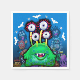 ナプキン·フォー·ハローウィンパーティモンスター スタンダードカクテルナプキン