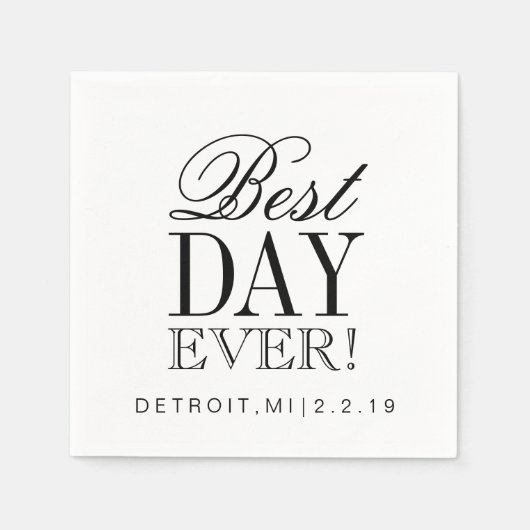 ナプキン - ベストデイ・エバー スタンダードカクテルナプキン (正面)