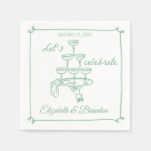 ナプキ祝ン結婚ズ スタンダードカクテルナプキン (正面)