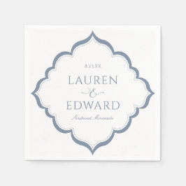 ナプキ結婚ンス | シンプルエレガンス（ダスティーブルー） スタンダードカクテルナプキン