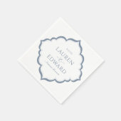 ナプキ結婚ンス | シンプルエレガンス（ダスティーブルー） スタンダードカクテルナプキン (角)