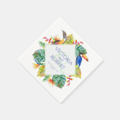 ナプキ結婚ンス |熱帯水カラーフローラ スタンダードカクテルナプキン (角)
