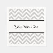 ナプチパーソナライズされたン | グレーシェブロンストライプ模様 スタンダードカクテルナプキン (正面)