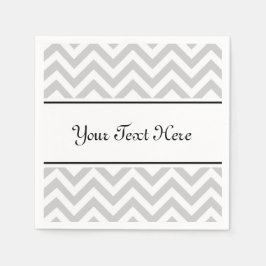 ナプチパーソナライズされたン | グレーシェブロンストライプ模様 スタンダードカクテルナプキン