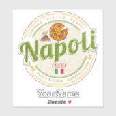 ナプルイタリアレトロヴェスヴィウス&ピザヴィンテージ シール (シート)