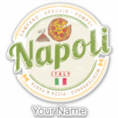 ナプルイタリアレトロヴェスヴィウス&ピザヴィンテージ シール (正面)