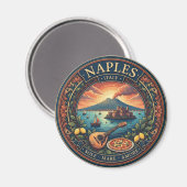 ナプルイタリア山ヴェスビウストラベル マグネット (正面/裏面)