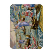 ナプル湾の網とトライデントとの魚釣り マグネット (縦)