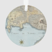 ナポリおよび周囲の湾の地図 オーナメント (裏面)