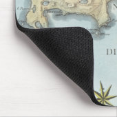 ナポリおよび周囲の湾の地図 マウスパッド (コーナー)