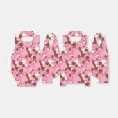 ナポリのドット02 – ピンク濃い切り妻のお願いボックス フェイバーボックス (折り畳みなし)