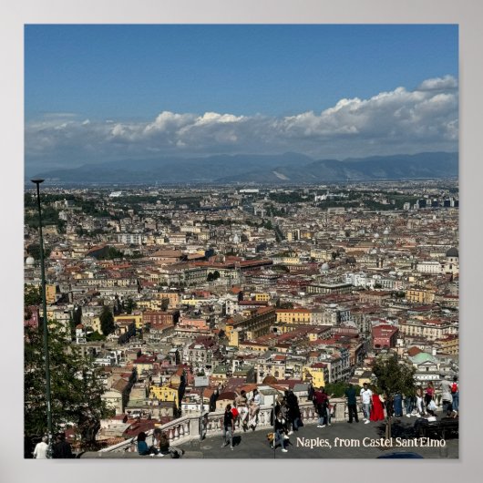 ナポリのビュー，イタリアデザインポスター ポスター (正面)