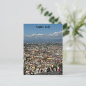 ナポリのビュー，イタリアデザインポスター ポストカード (スタンド正面)