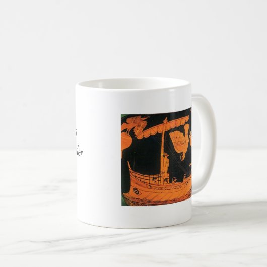 ナポリのマグのオデュッセウスサイレンの神話的な創設者 コーヒーマグカップ (正面右)