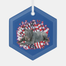 ナポリのマスチフの愛国者 ガラスオーナメント