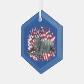 ナポリのマスチフの愛国者 ガラスオーナメント (正面左)