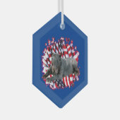 ナポリのマスチフの愛国者 ガラスオーナメント (正面右)