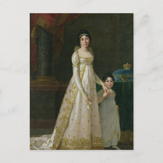 ナポリのマリー・ジュリー・クレリー女王のポートレート ポストカード (正面)