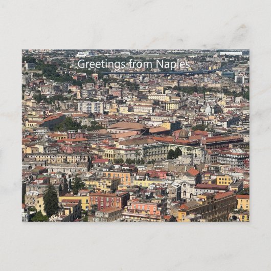 ナポリの表示、イタリアのはがき ポストカード (正面)