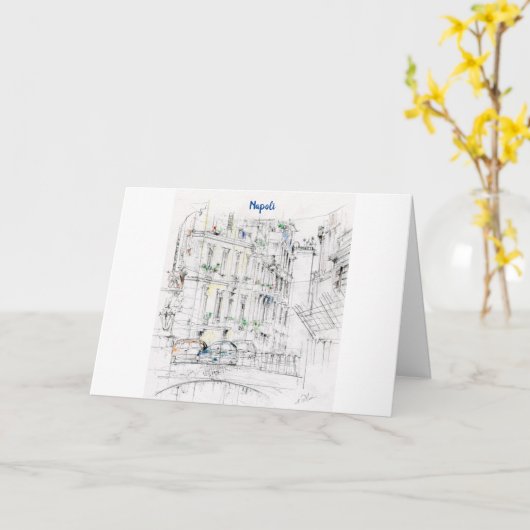 ナポリイタリア カード (黄色い花)