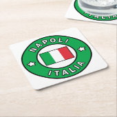 ナポリイタリア スクエアペーパーコースター (アングル)