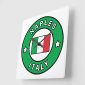 ナポリイタリア スクエア壁時計 (傾斜)