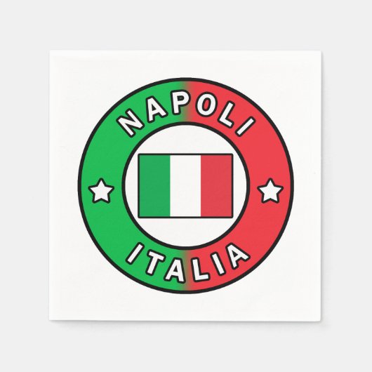 ナポリイタリア スタンダードカクテルナプキン (正面)