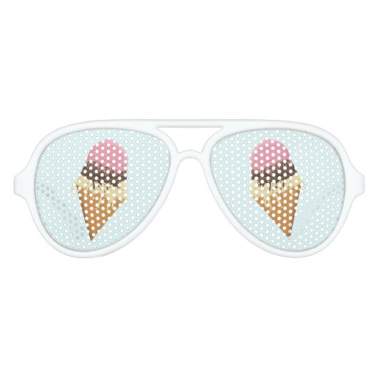 ナポリクールタンのアイスクリーム夏 アビエーターサングラス (正面)