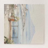 ナポリセレニティ:デジタルウォーターカラーアートプリント ジグソーパズル (横)