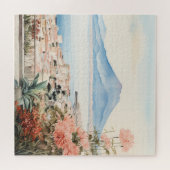 ナポリセレニティ：デジタルウォーターカラーアートプリント ジグソーパズル (横)