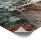 ナポリセレニティ：デジタルウォーターカラーアートプリント ポスター (角)