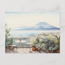 ナポリセレニティ：デジタルウォーターカラーアートプリント ポストカード