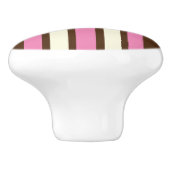 ナポリタンのセラミックノブ（ブラウン、ピンク、クリーム） セラミックノブ (側面)