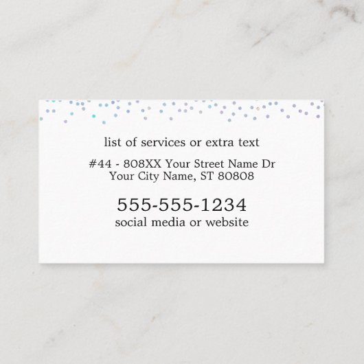 ナポリタンアイスクリームコーンと散水器 名刺 (裏面)