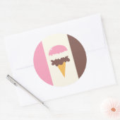 ナポリタンアイスクリームコーン ラウンドシール (封筒)