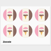 ナポリタンアイスクリームコーン ラウンドシール (シート)