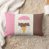 ナポリタンアイスクリームコーン ランバークッション (ブランケット)