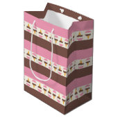 ナポリタンアイスクリームストライプのパターン ミディアムペーパーバッグ (正面アングル)