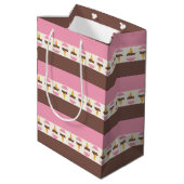 ナポリタンアイスクリームストライプのパターン ミディアムペーパーバッグ (裏面アングル)