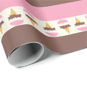 ナポリタンアイスクリームストライプのパターン ラッピングペーパー (ロールコーナー)