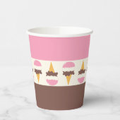 ナポリタンアイスクリームストライプのパターン 紙コップ (左)