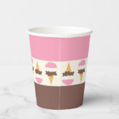 ナポリタンアイスクリームストライプのパターン 紙コップ (右)