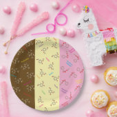 ナポリタンアイスクリーム化学分子プレート ペーパープレート (パーティー)