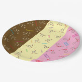 ナポリタンアイスクリーム化学分子プレート ペーパープレート (アングル)