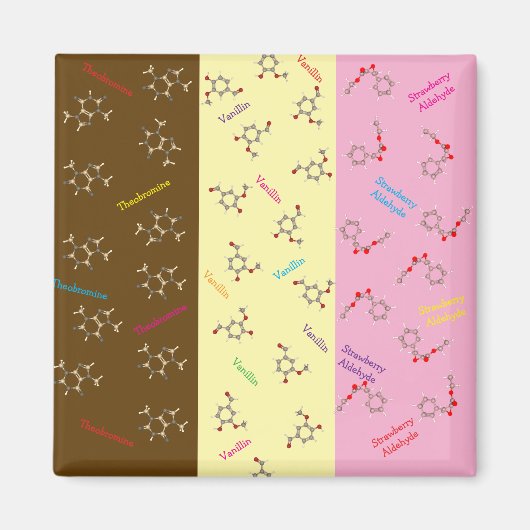 ナポリタンアイスクリーム化学磁石 マグネット (正面)