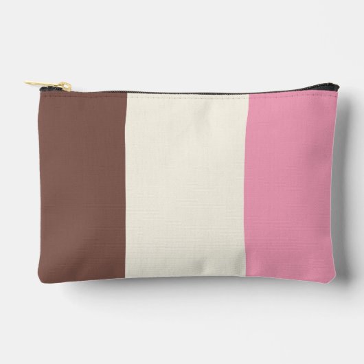 ナポリタンアイスクリーム縦ストライプ型 アクセサリーポーチ (正面)