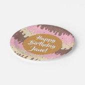 ナポリタンアイスクリーム誕生日 ペーパープレート (アングル)