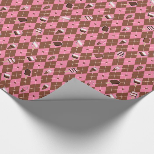 ナポリタンアーガイルステッカー・ギフト包装紙 ラッピングペーパー (角)